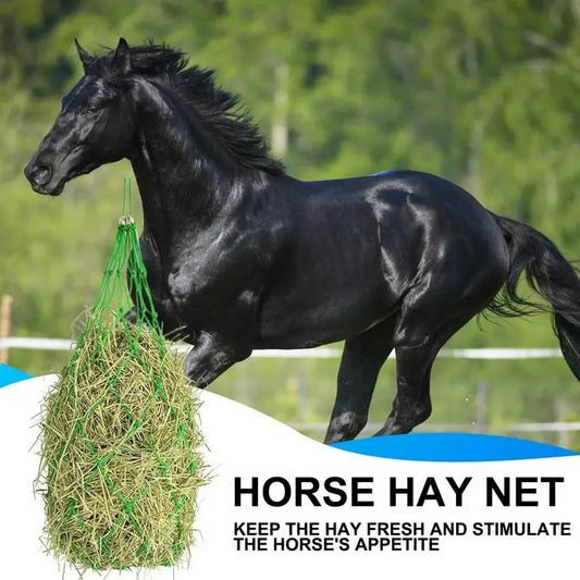 Hay Bags for Horses Goat Hay Feeder Hangable Net Bag Storage Supplies for Cattle Horses Stalls Equine Barn Daily Feeding Care