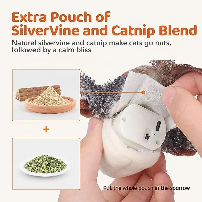 Bird Interactive Cat  Multi Head Auto Cat Teaser   Cat Funny